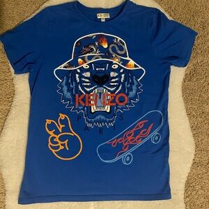 Kenzo Kids Blue Graphic T-Shirt